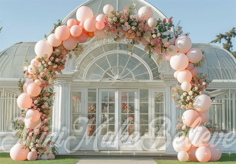 Kate Extérieur Serre Arche de ballons Mariage Toile de fond conçue par Mini MakeBelieve