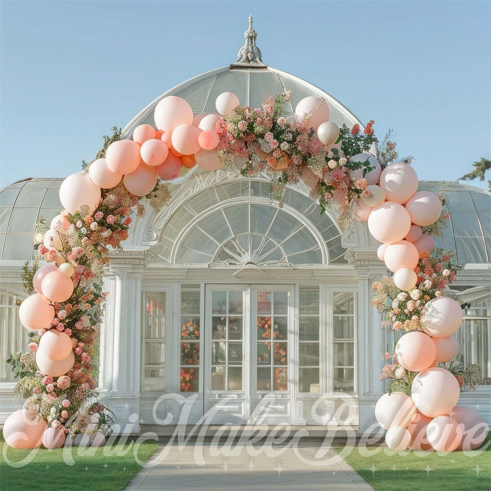 Kate Extérieur Serre Arche de ballons Mariage Toile de fond conçue par Mini MakeBelieve