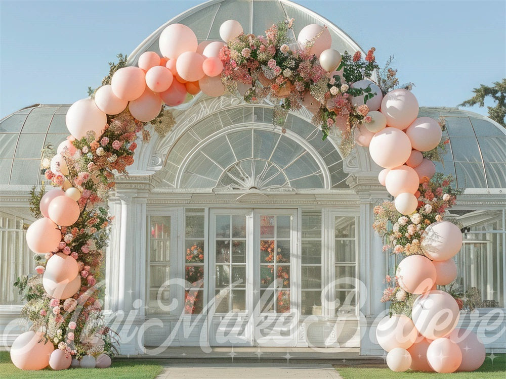 Kate Extérieur Serre Arche de ballons Mariage Toile de fond conçue par Mini MakeBelieve