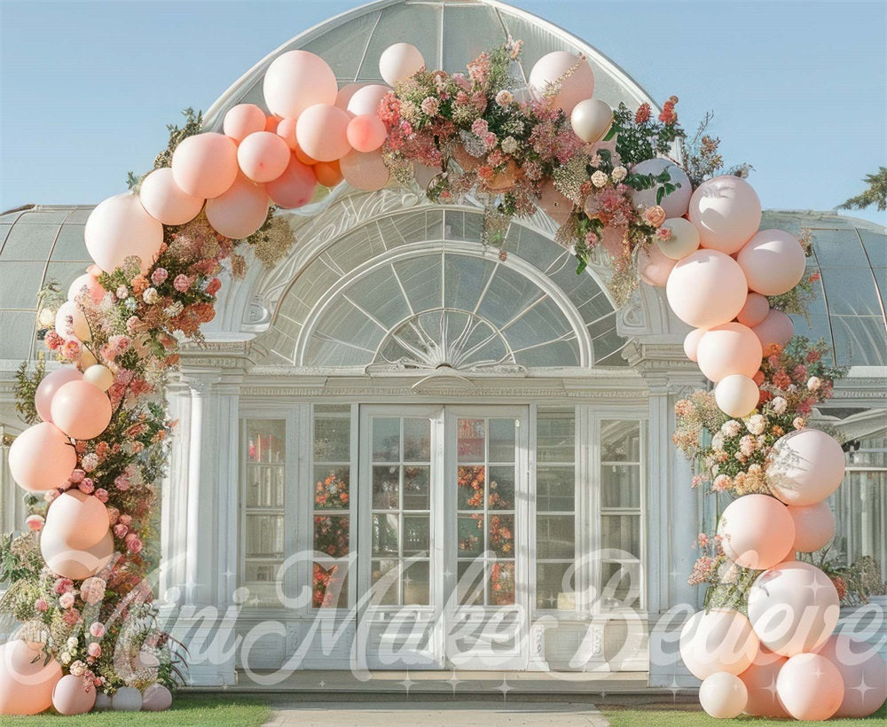 Kate Extérieur Serre Arche de ballons Mariage Toile de fond conçue par Mini MakeBelieve