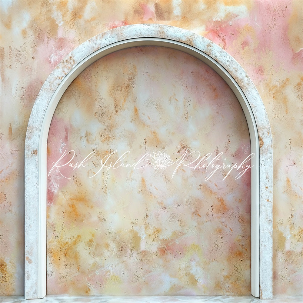 Kate Rose Marbre Mur arqué Toile de fond conçue par Laura Bybee - Kate Backdrop FR