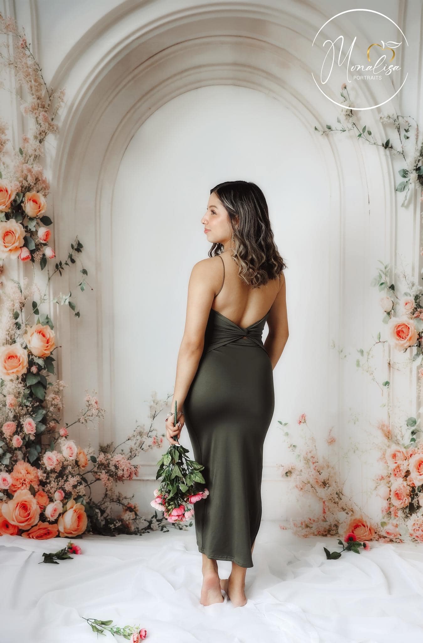 Kate Printemps Mariage Fleurs Blanc Arche Mur Toile de fond conçue par Emetselch - Kate Backdrop FR
