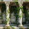 Kate Colonnes antiques Lierre Vignes Jardin Toile de fond conçue par Emetselch - Kate Backdrop FR