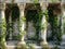 Kate Colonnes antiques Lierre Vignes Jardin Toile de fond conçue par Emetselch - Kate Backdrop FR