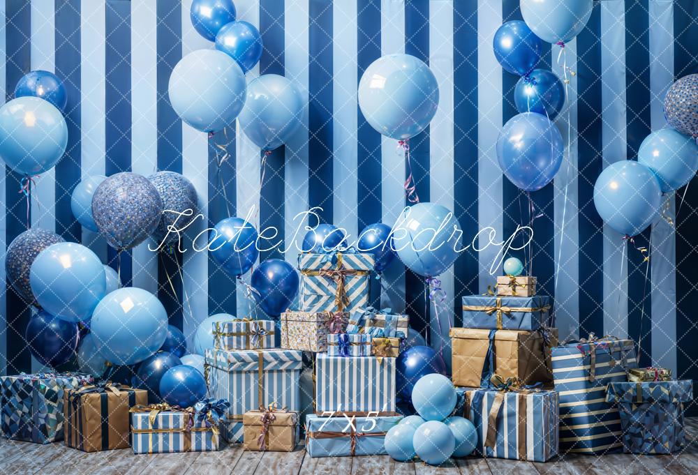 Kate Bleu Ballon Cadeaux Cake Smash Toile de fond conçue par Emetselch