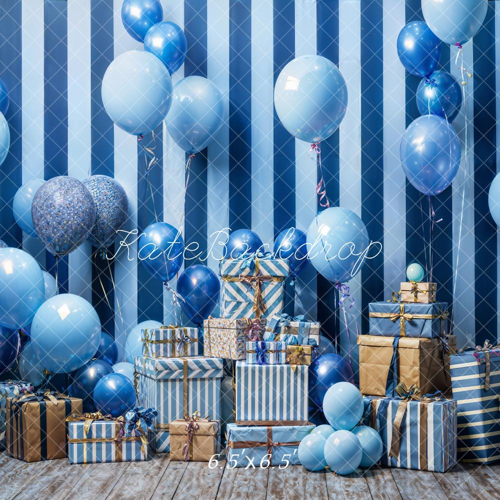 Kate Bleu Ballon Cadeaux Cake Smash Toile de fond conçue par Emetselch