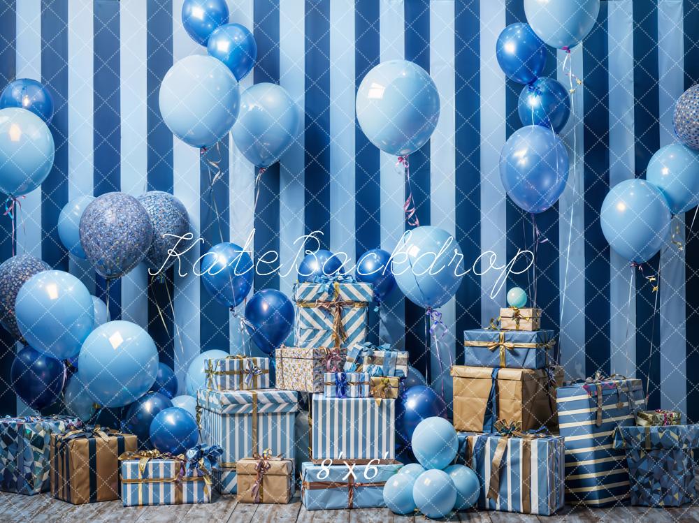 Kate Bleu Ballon Cadeaux Cake Smash Toile de fond conçue par Emetselch - Kate Backdrop FR