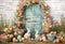 Kate Pâques Œufs Fleurs Lapin Arche Toile de fond conçue par Emetselch - Kate Backdrop FR