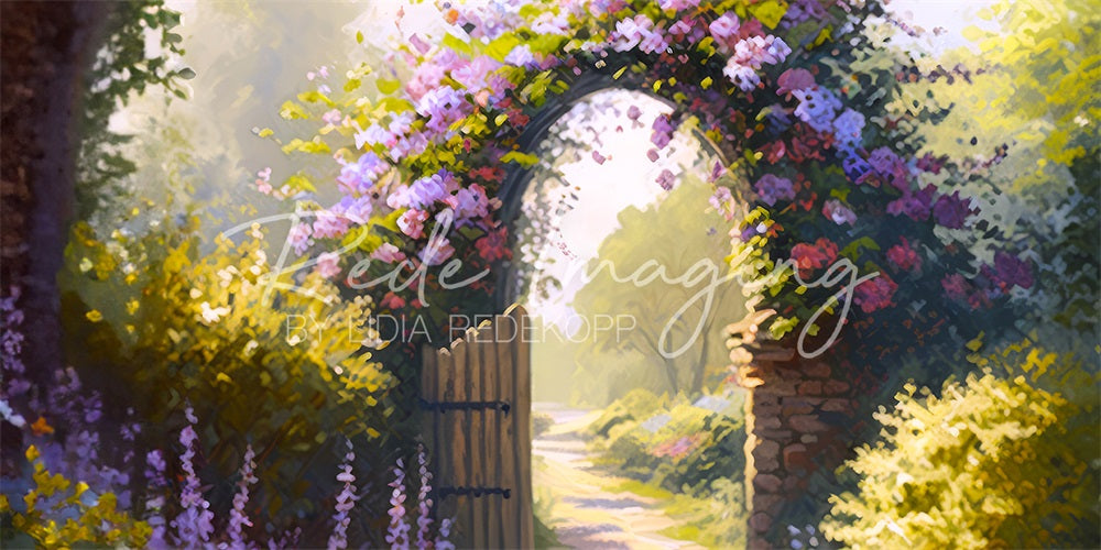 Kate Printemps Arche Chemin Toile de fond conçue par Lidia Redekopp - Kate Backdrop FR