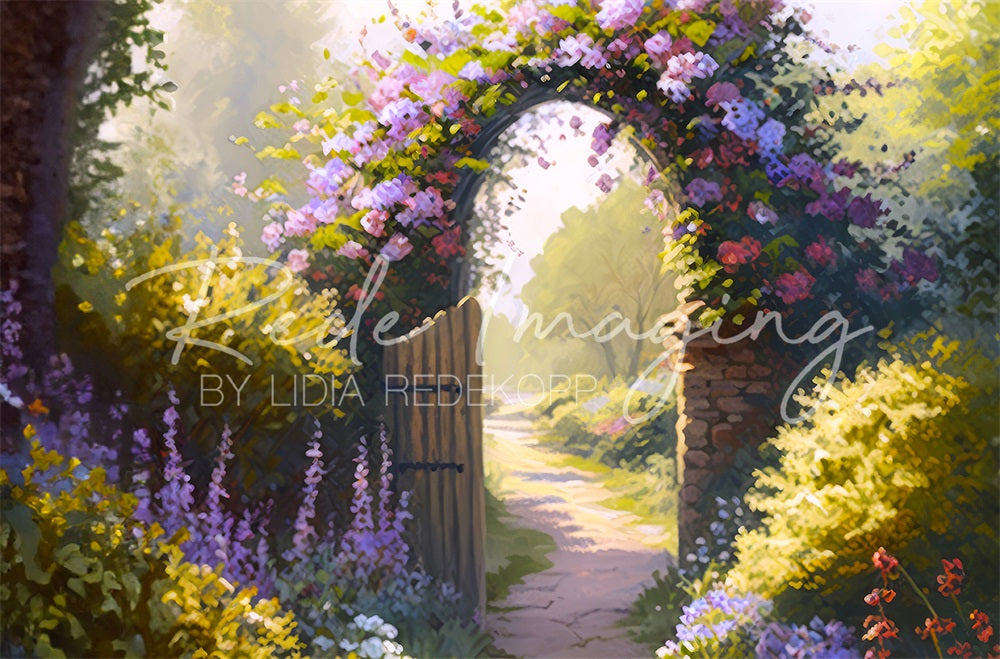 Kate Printemps Arche Chemin Toile de fond conçue par Lidia Redekopp - Kate Backdrop FR
