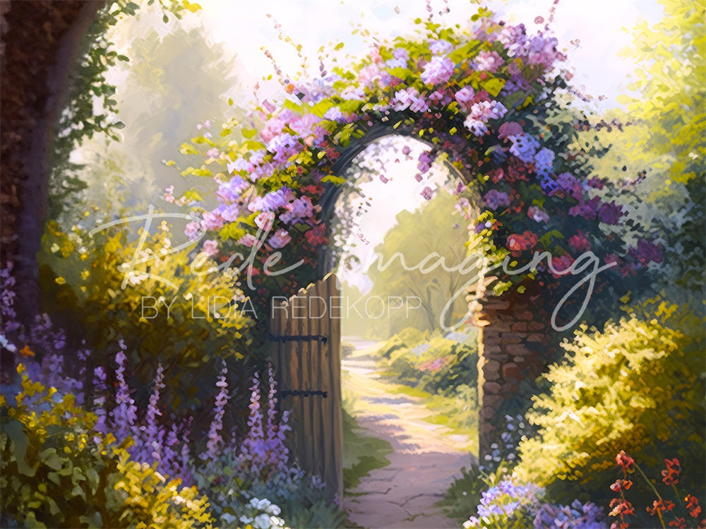Kate Printemps Arche Chemin Toile de fond conçue par Lidia Redekopp - Kate Backdrop FR
