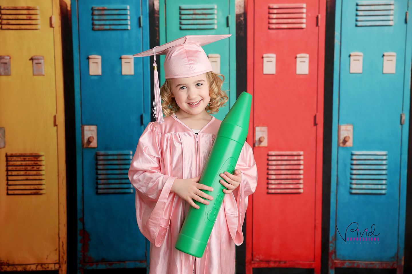 Kate Coloré École Salle de sport Casiers Toile de fond conçue par Emetselch