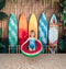 Kate Été Coloré Planches de surf Plantes Toile de fond conçue par Emetselch - Kate Backdrop FR