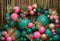 Kate Été Anniversaire Vert Rose Ballons Toile de fond conçue par Emetselch - Kate Backdrop FR