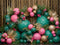 Kate Été Anniversaire Vert Rose Ballons Toile de fond conçue par Emetselch - Kate Backdrop FR