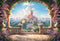 Kate Printemps Fleur Arche Balcon Château Toile de fond conçue par Chain Photographie - Kate Backdrop FR