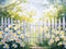 Kate Printemps Forêt Fleur Clôture en bois Toile de fond conçue par GQ - Kate Backdrop FR