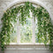 Kate Printemps Plante verte Vintage Fenêtre en arc Toile de fond conçue par Emetselch - Kate Backdrop FR