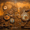 Kate Steampunk Fer rouillé Engrenages Marron foncé Toile de fond conçue par Emetselch - Kate Backdrop FR