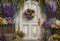 Kate Printemps Lavande Fleurs Porte en bois Toile de fond conçue par Emetselch - Kate Backdrop FR