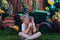 Kate Été Tournesols Vert Ballon Tracteur Toile de fond conçue par Emetselch - Kate Backdrop FR