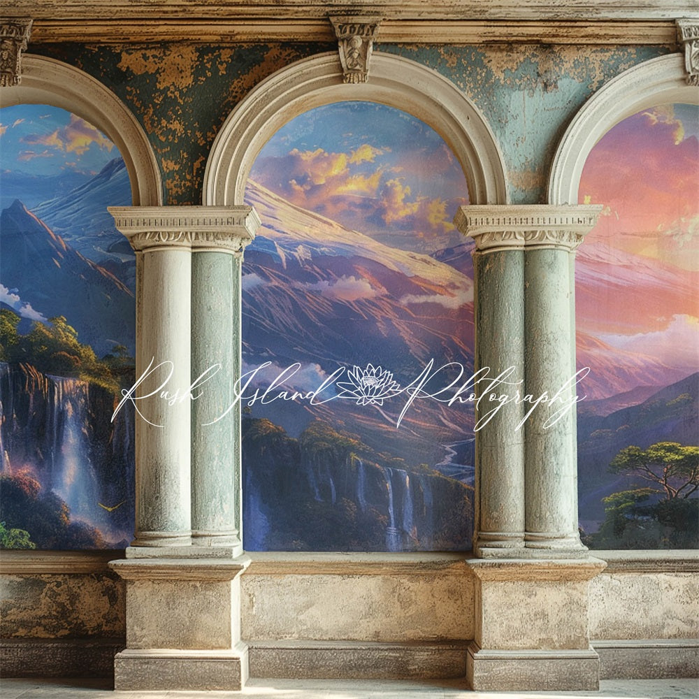 Kate Rétro Peinture Mur en arc Toile de fond conçue par Laura Bybee - Kate Backdrop FR