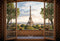 Kate Fenêtre en bois Balcon Tour de Paris Ville Toile de fond conçue par Emetselch - Kate Backdrop FR