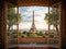 Kate Fenêtre en bois Balcon Tour de Paris Ville Toile de fond conçue par Emetselch - Kate Backdrop FR