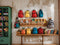 Kate Retour à l'école Sacs colorés Étagère à livres Toile de fond conçue par Emetselch - Kate Backdrop FR