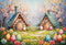 Kate Pâques Œufs Fleur Prairie Forêt Cabane Toile de fond conçue par Emetselch - Kate Backdrop FR