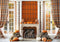 Kate Automne Intérieur Mur à carreaux Citrouilles Toile de fond conçue par Mini MakeBelieve - Kate Backdrop FR