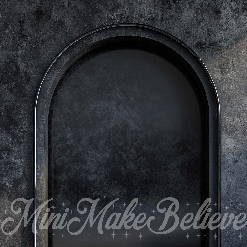 Kate Noir Arche murale Simple Élégant Toile de fond conçue par Mini MakeBelieve