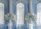 Kate Bleu Château Floral Fenêtre Maternité Toile de fond conçue par Mini MakeBelieve - Kate Backdrop FR