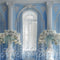 Kate Bleu Château Floral Fenêtre Maternité Toile de fond conçue par Mini MakeBelieve - Kate Backdrop FR