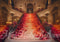 Kate Floral Escalier Rouge Sombre Intérieur Toile de fond conçue par Mini MakeBelieve - Kate Backdrop FR
