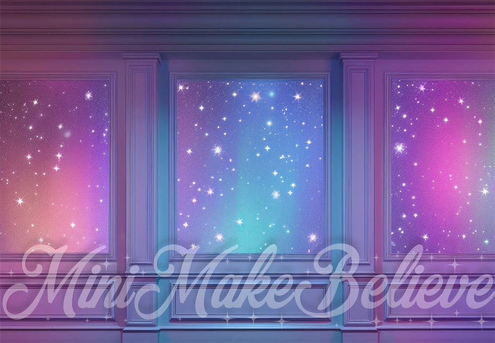 Kate Swift Mur Irisé Bleu Violet Toile de fond conçue par Mini MakeBelieve - Kate Backdrop FR