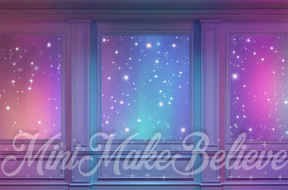 Kate Swift Mur Irisé Bleu Violet Toile de fond conçue par Mini MakeBelieve - Kate Backdrop FR
