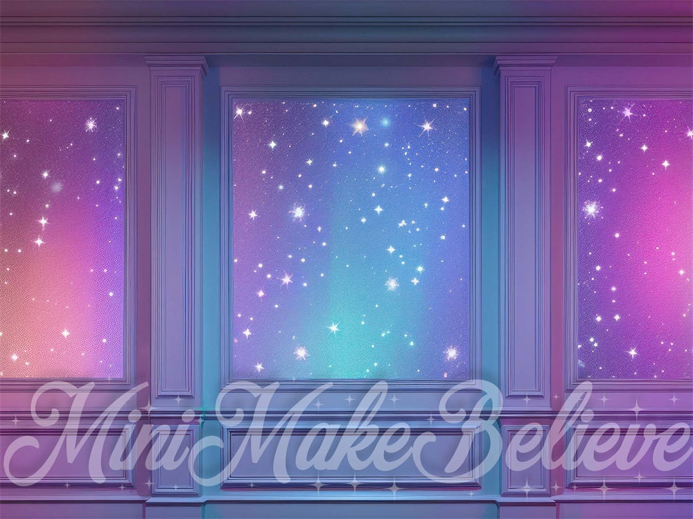 Kate Swift Mur Irisé Bleu Violet Toile de fond conçue par Mini MakeBelieve - Kate Backdrop FR