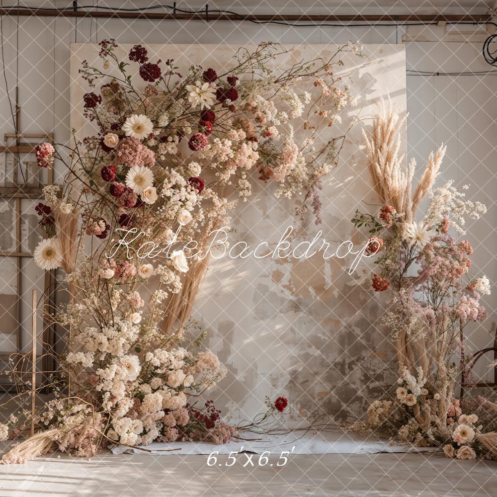 Kate Bohème Intérieur Roseau Fleur Mur Toile de fond conçue par Emetselch - Kate Backdrop FR