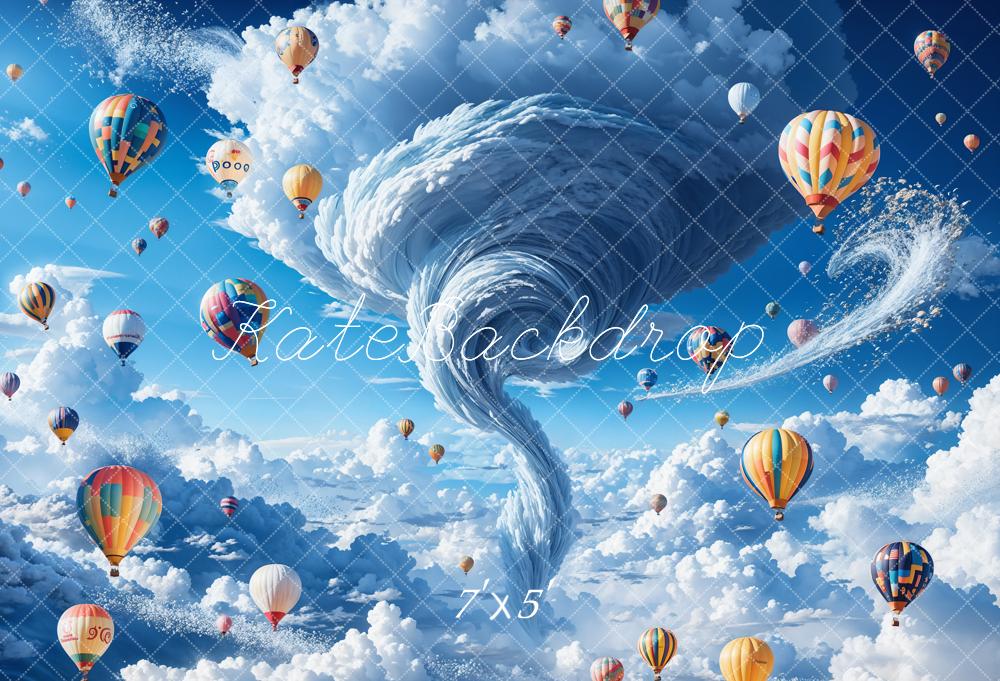 Kate Été Nuage Ciel Tornade Montgolfière Toile de fond conçue par Chain Photographie - Kate Backdrop FR