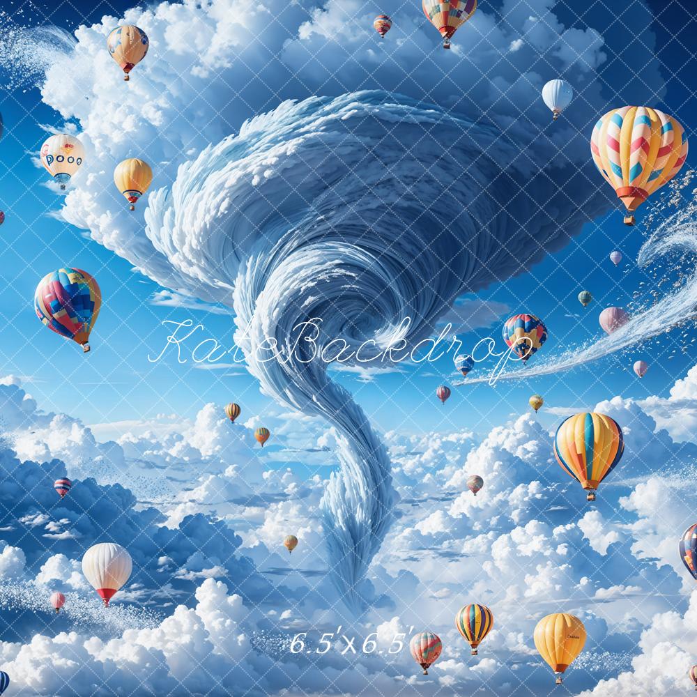 Kate Été Nuage Ciel Tornade Montgolfière Toile de fond conçue par Chain Photographie - Kate Backdrop FR