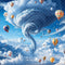 Kate Été Nuage Ciel Tornade Montgolfière Toile de fond conçue par Chain Photographie - Kate Backdrop FR