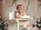 Offres Éclair-Kate Cercle de ballons Cake smash Beige Fleurs Toile de fond conçue par Emetselch - Kate Backdrop FR