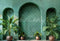 Kate Printemps Plantes Vert foncé Mur en arc Toile de fond conçue par Emetselch - Kate Backdrop FR