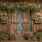 Kate Printemps Fleurs Brun Mur en bois Porte Toile de fond conçue par Emetselch - Kate Backdrop FR
