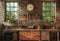 Kate Fête des pères Mur de briques Horloge Fenêtre Toile de fond conçue par Emetselch - Kate Backdrop FR