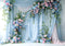 Kate Printemps Floral Bleu Rideau Doux Toile de fond conçue par Patty Roberts - Kate Backdrop FR