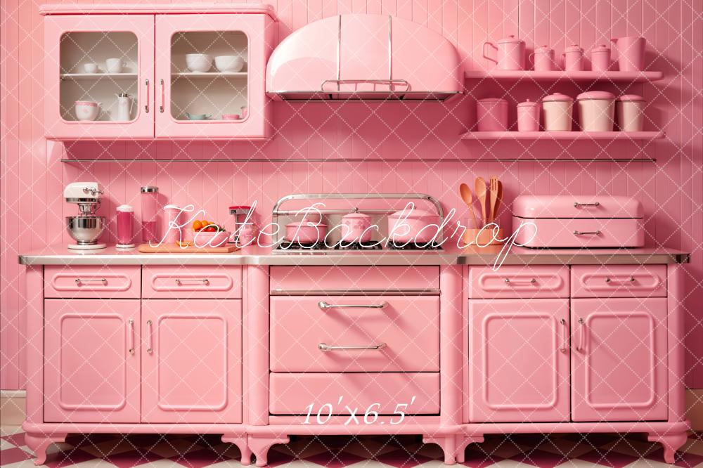Kate Cuisine Moderne Rose Toile de fond conçue par Chain Photographie - Kate Backdrop FR