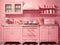 Kate Cuisine Moderne Rose Toile de fond conçue par Chain Photographie - Kate Backdrop FR