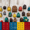 Kate Retour à l'école Coloré Casier Sac Mur en bois Toile de fond conçue par Emetselch - Kate Backdrop FR